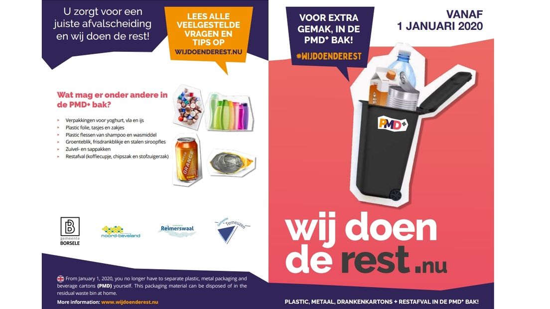 Terneuzen, Borsele, Reimerswaal en Noord-Beveland scheiden plastic afval straks niet meer