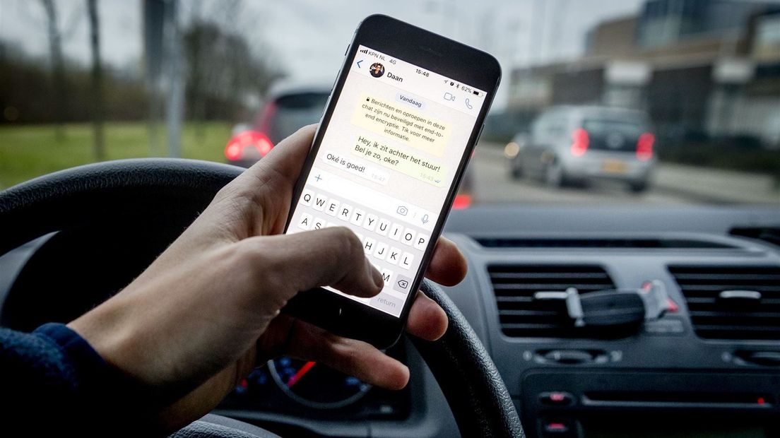 Zeven bestuurders werden bekeurd voor het telefoongebruik in de auto.