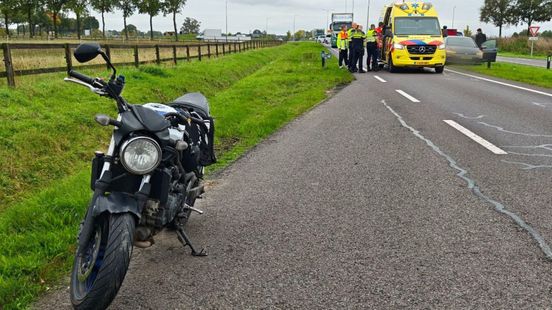 Motorrijder gewond na aanrijding