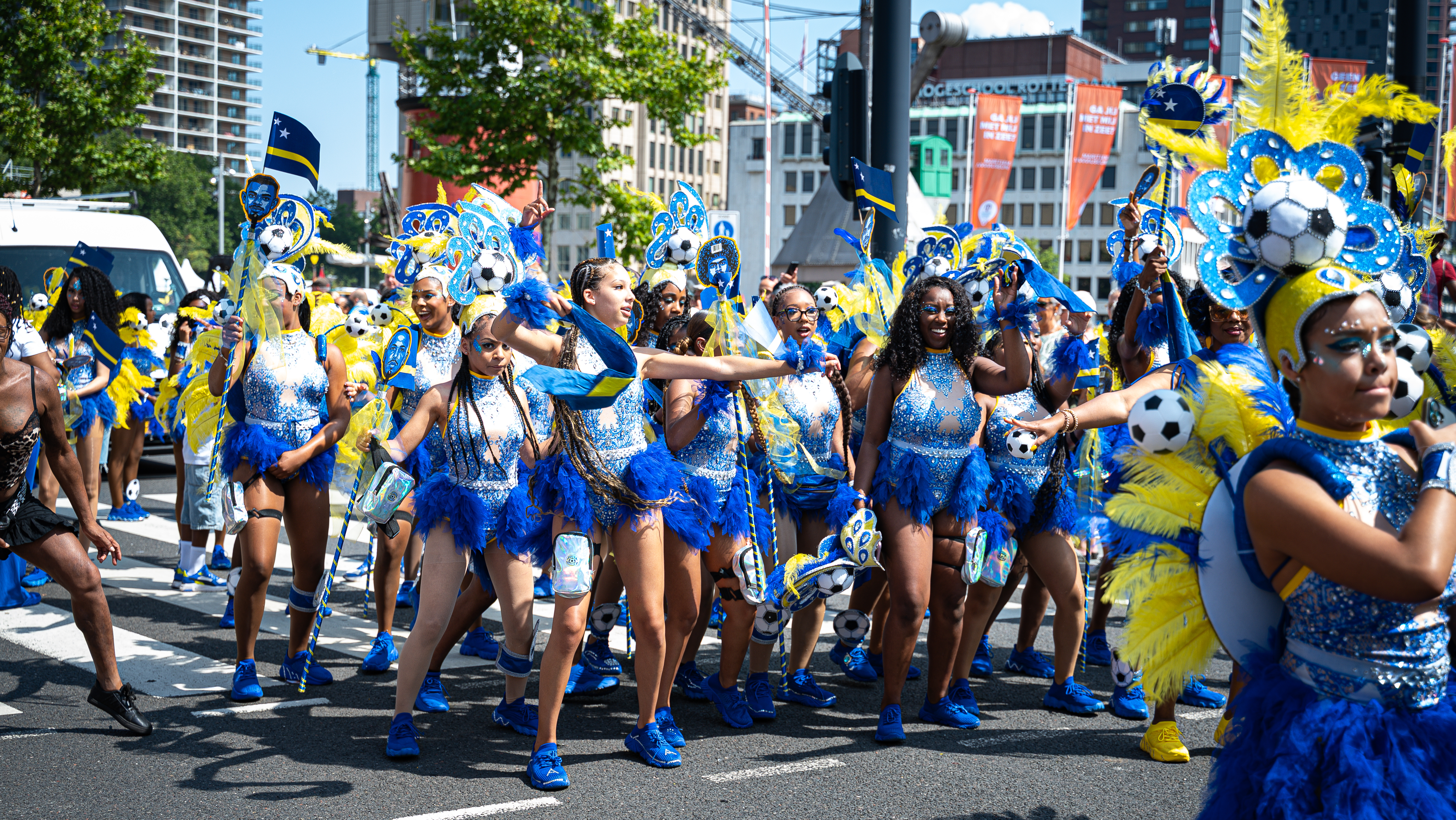 Een groot feest op de straten van Rotterdam