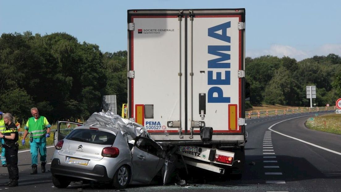 Automobilist gewond bij derde ongeluk op A1 bij Rijssen