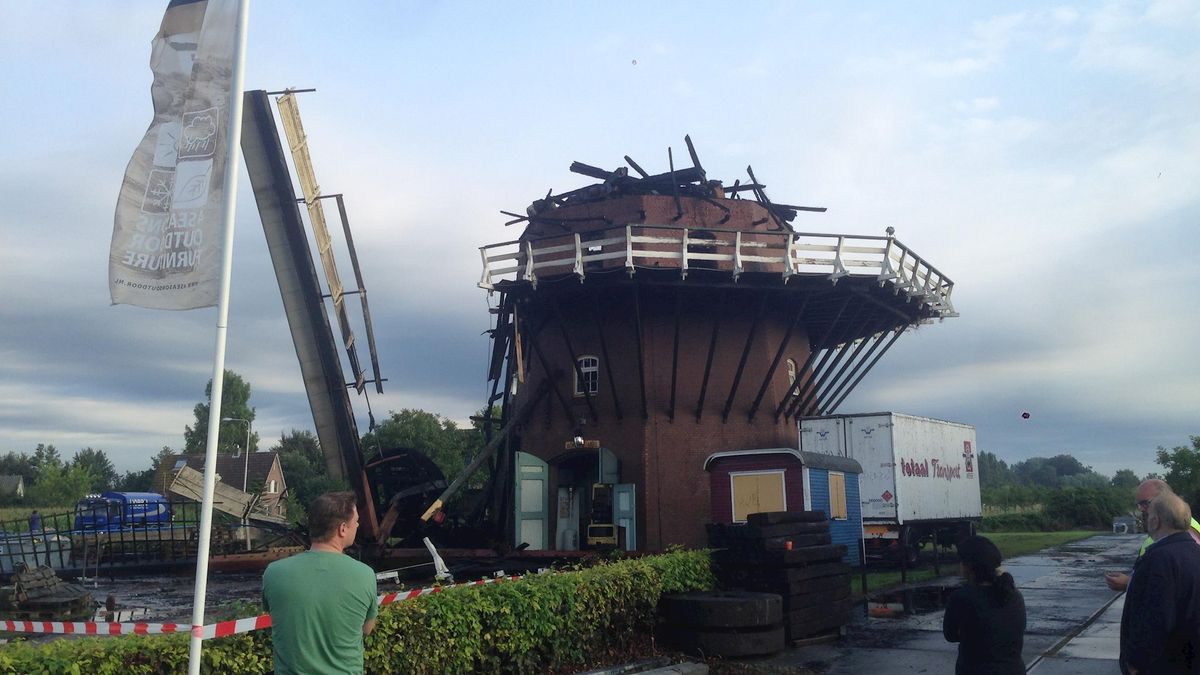 Tragiek ten top in Terwolde; molen brandt voor de derde keer af