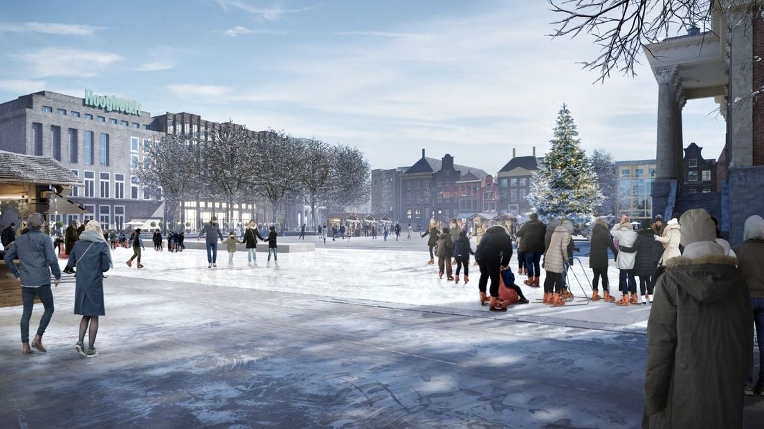 Nieuwe Grote Markt in de winter