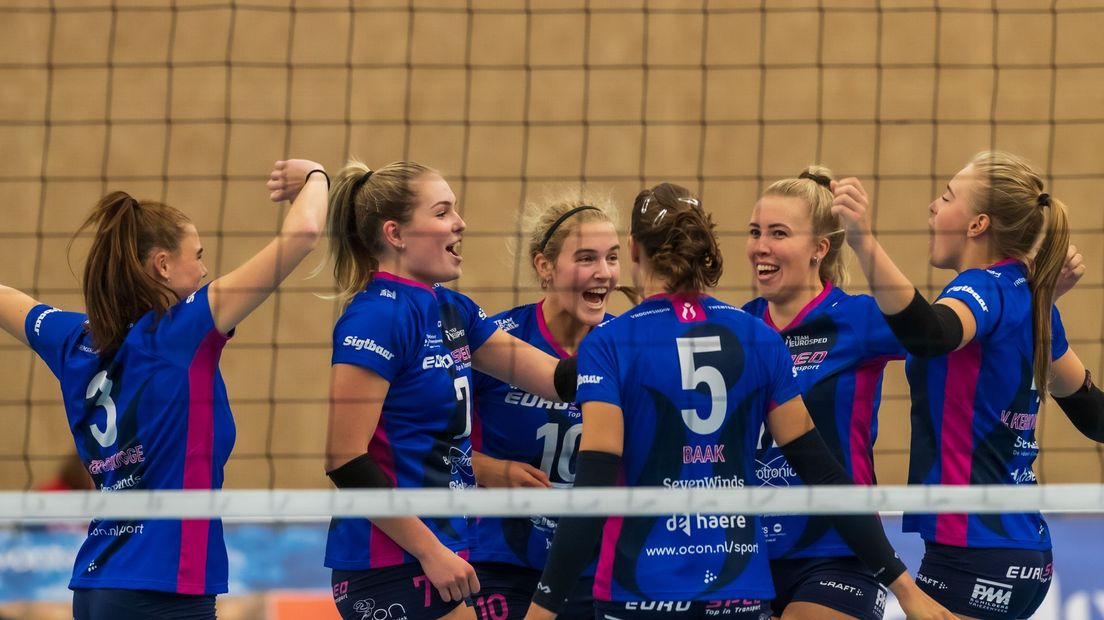 De volleybalsters van Eurosped in betere tijden