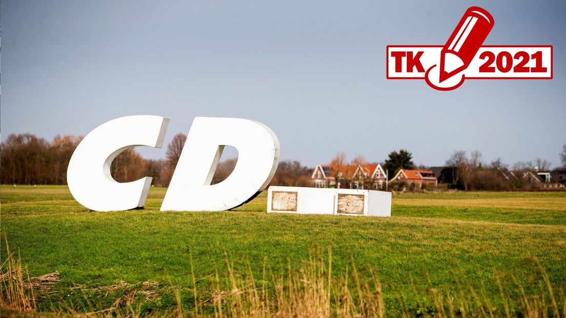 Symbolisch voor de afbrokkelende steun op het platteland? De letters van het CDA staan er hier wat onfortuinlijk bij