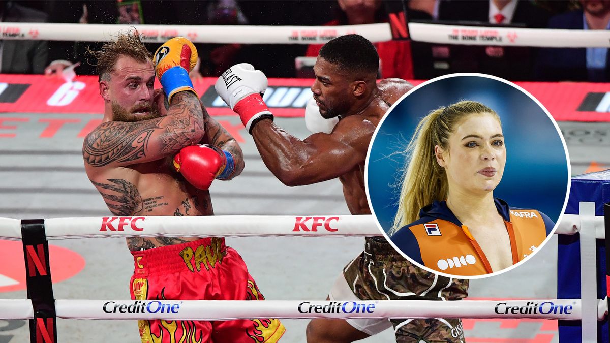 Jutta Leerdam ziet verloofde Jake Paul op tv bokswedstrijd verliezen: 'Trots op je, schat'