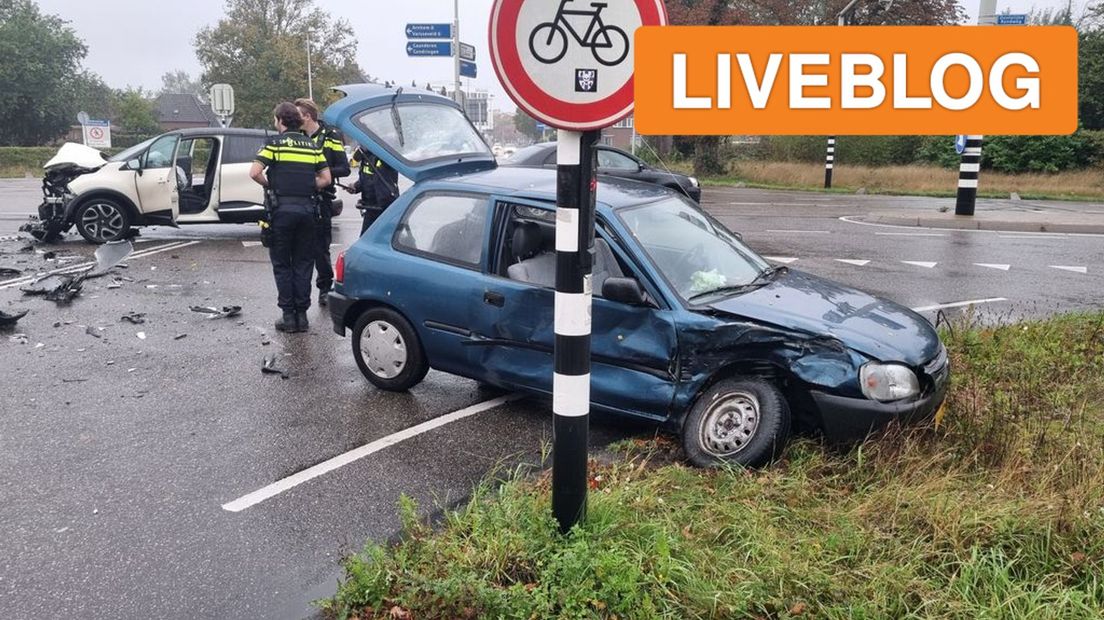 Bij het ongeval in Doetinchem raakte iemand gewond.