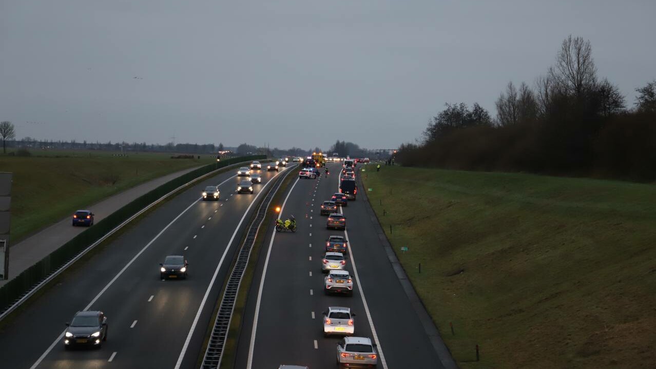 File op de A32 troch botsing