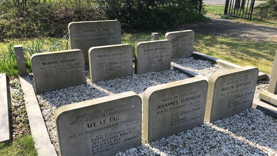 Een deel van de slachtoffers waaronder leden van de familie Lunenborg liggen in dit graf in Pesse (Rechten: Serge Vinkenvleugel/RTV Drenthe)