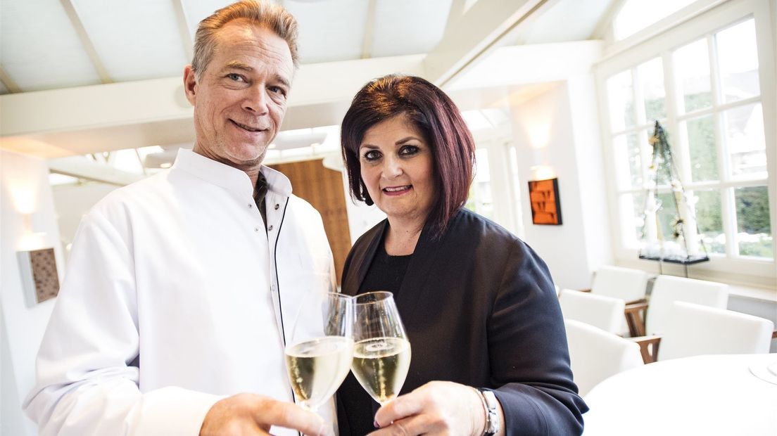 Kok Jannis Brevet en zijn vrouw Claudia in restaurant Inter Scaldes.