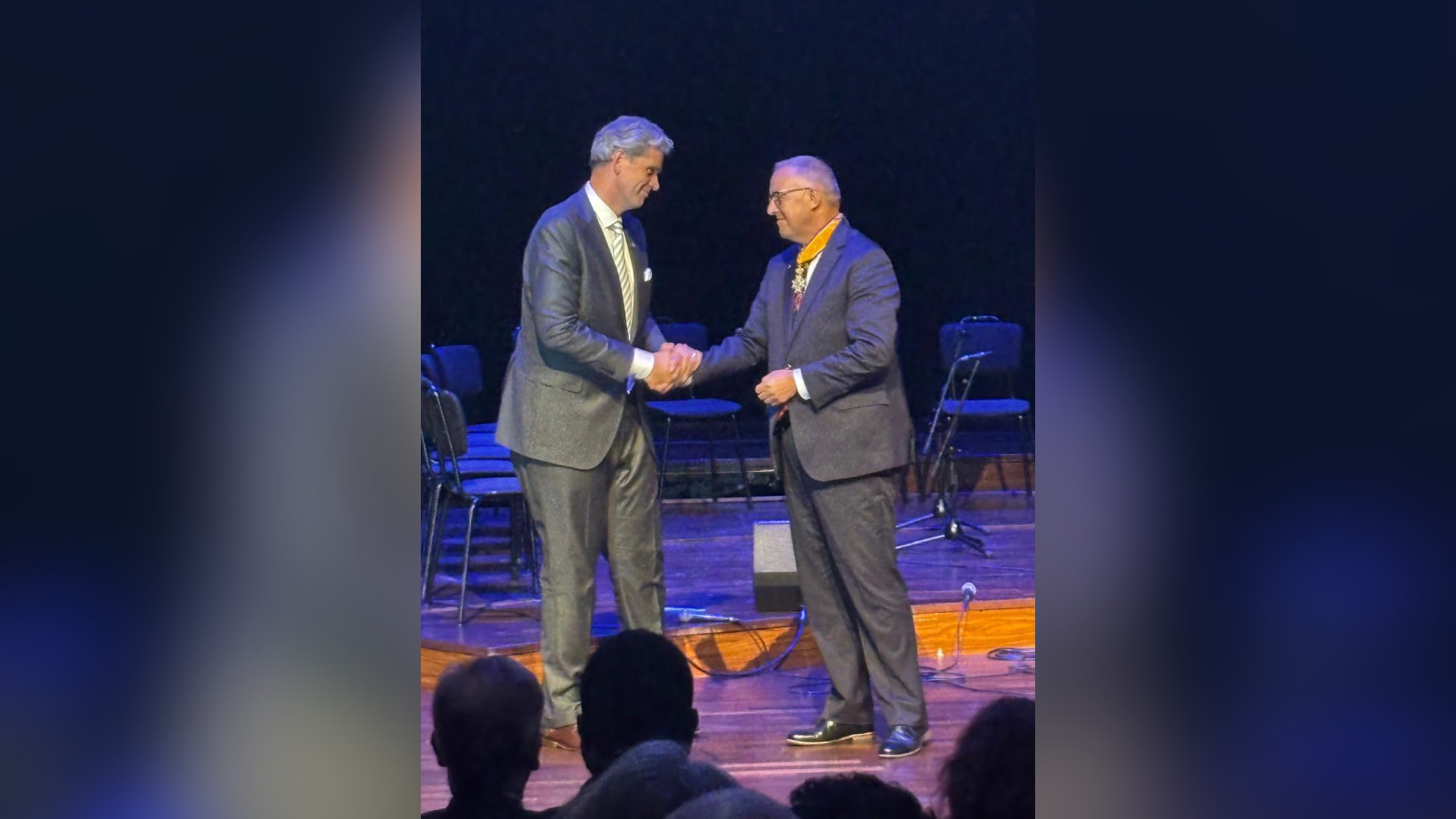 Wouter Kolff, Commissaris van de Koning (l) en burgemeester Ahmed Aboutaleb (r)