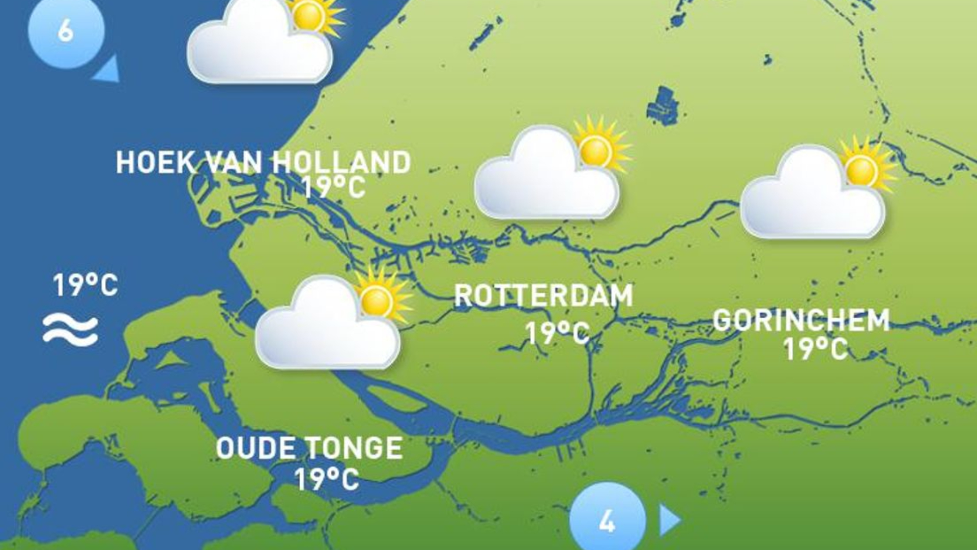 Het weerbeeld van zondag 20 september.