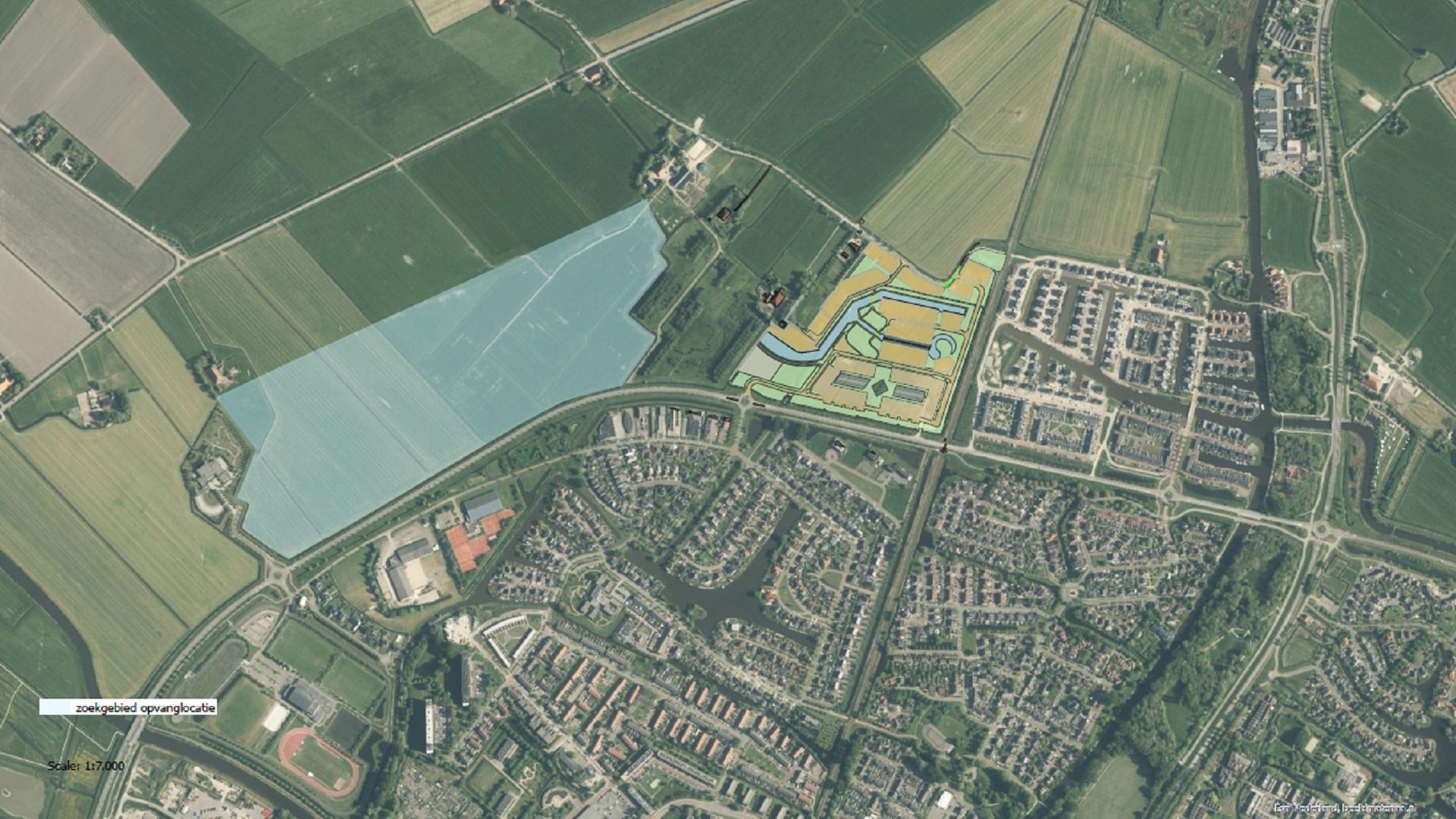 De nije opfanglokaasje komt yn dit gebiet