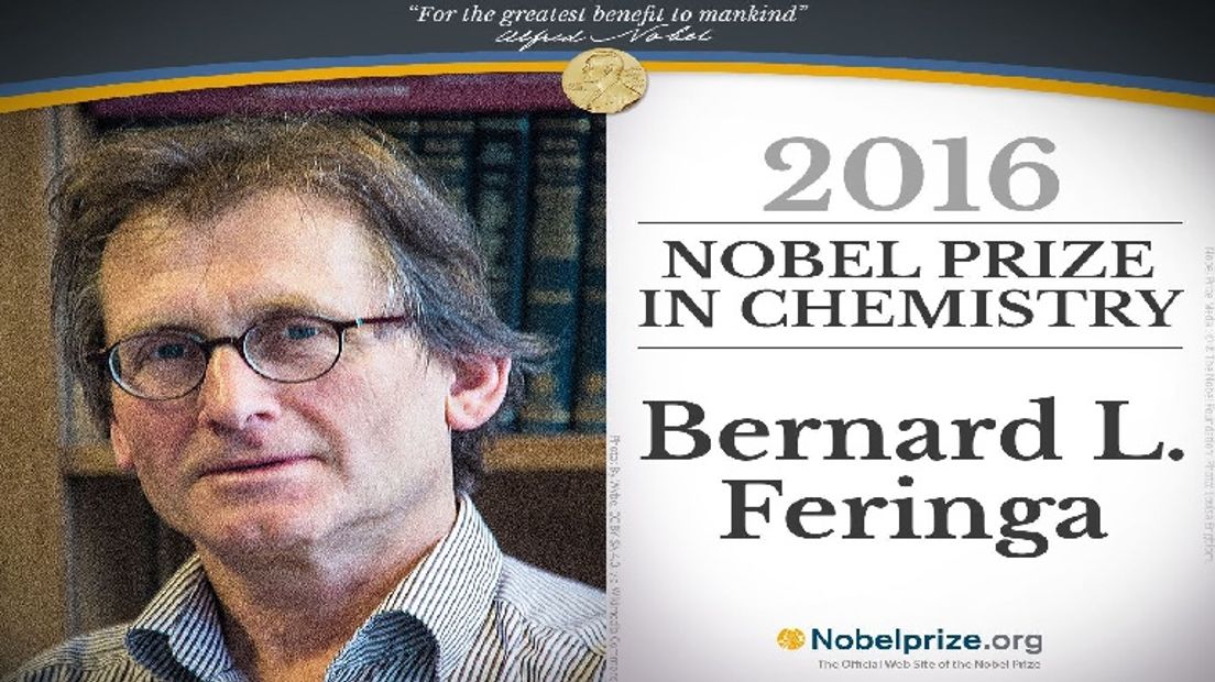 Chemicus Ben Feringa (Rechten: Wikemedia Commons / Facebook Nobel Prize)