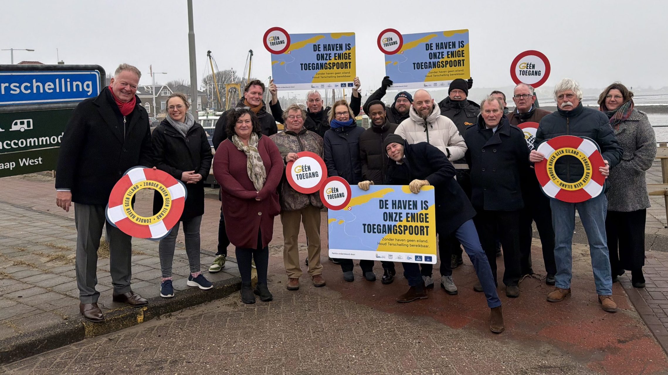 'Houd Terschelling bereikbaar' was de boodschap