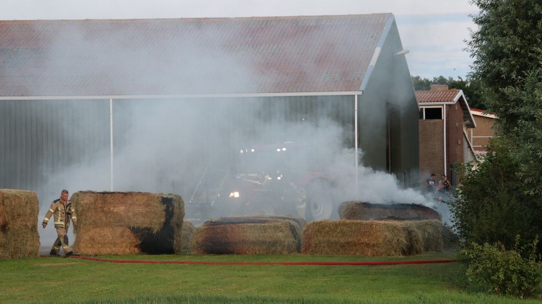 Brand in landbouwschuur Kerkwerve