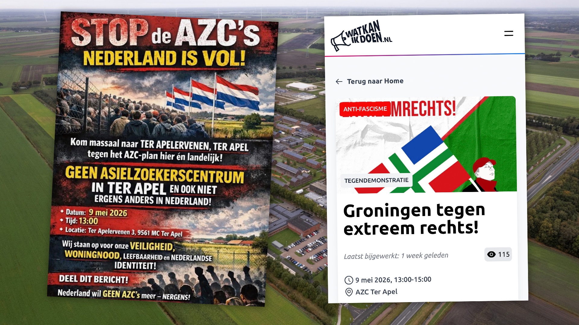 gelijktijdige-demonstraties-van-extreem-rechts-en-links-bij