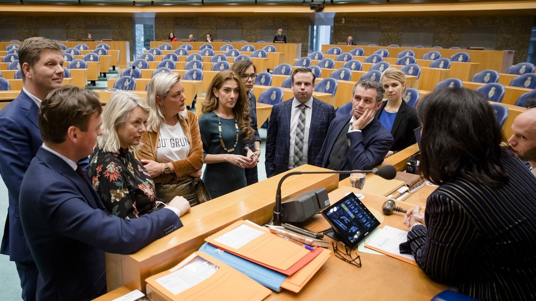 Diverse leden van de Tweede Kamer tijdens het gasdebat op dinsdag 4 juni.