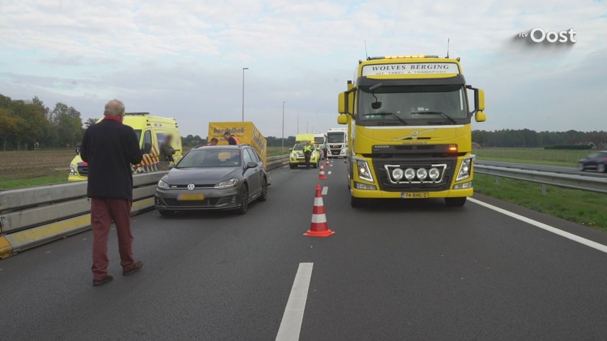 Ongeluk op snelweg A1 bij Bathmen