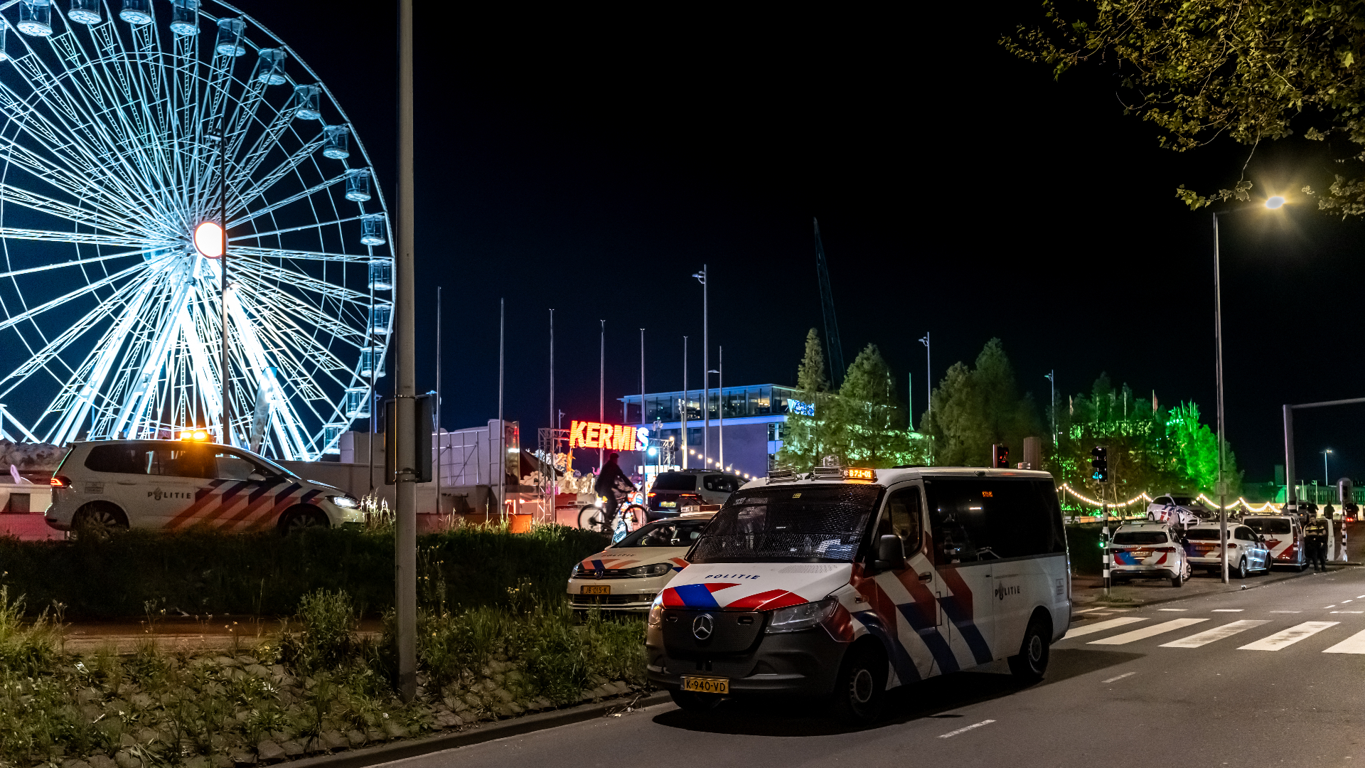 Er was veel politie op de been bij de kermis