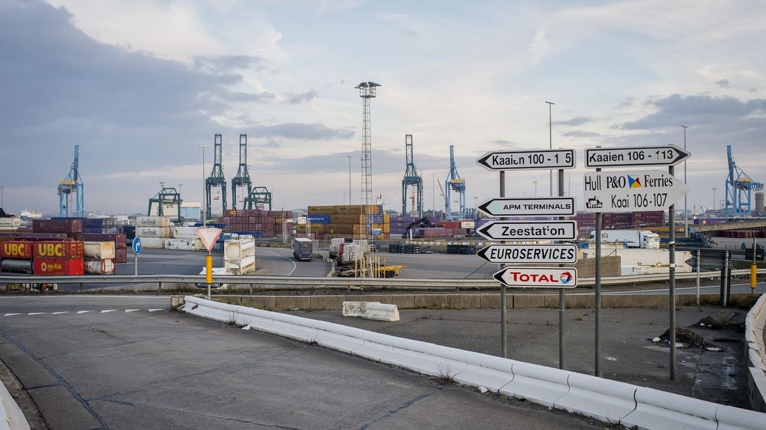 De haven van Zeebrugge