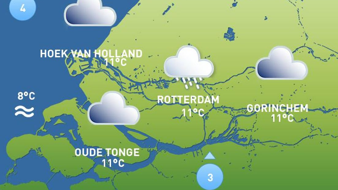 Het weerbeeld van vrijdag 12 december