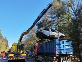 N34 weer open na autobrand