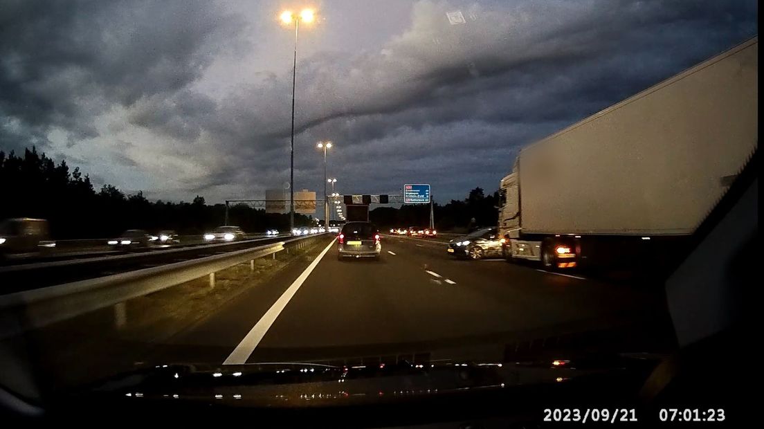 Ongeluk op de A50.