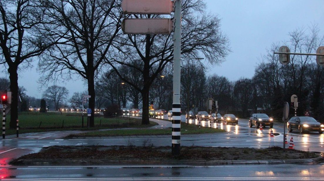 Het ongeluk zorgde voor een lange vertraging op de N35