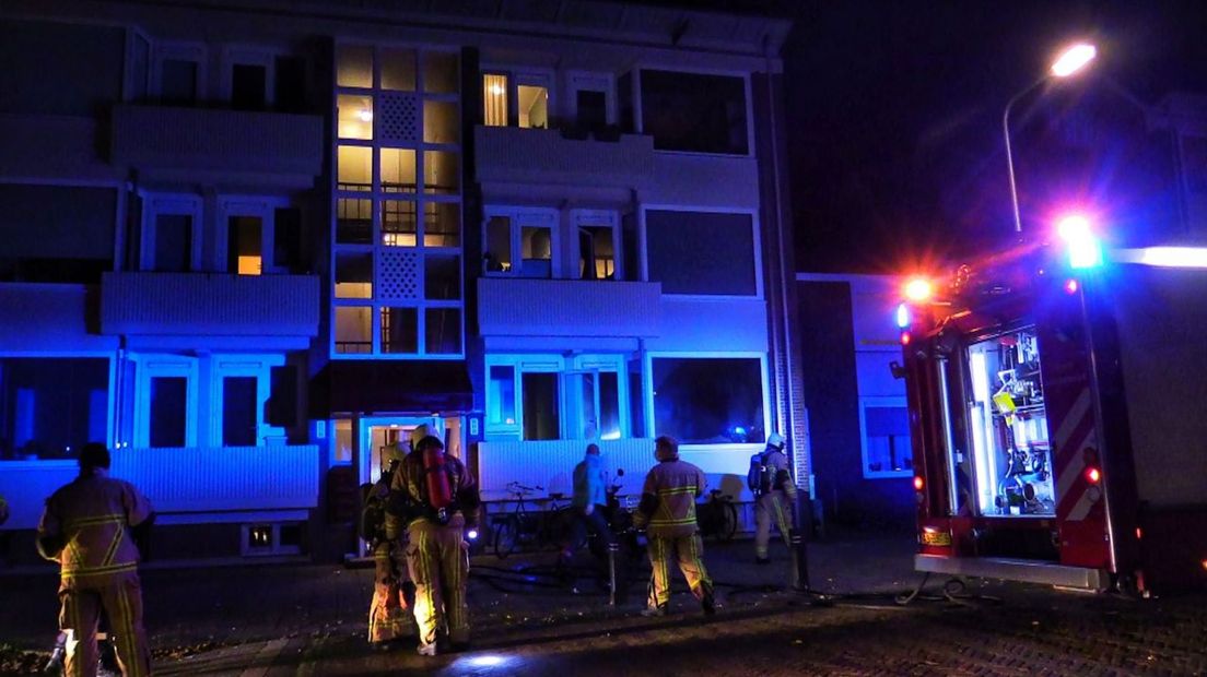 Brand in flatwoning Enschede