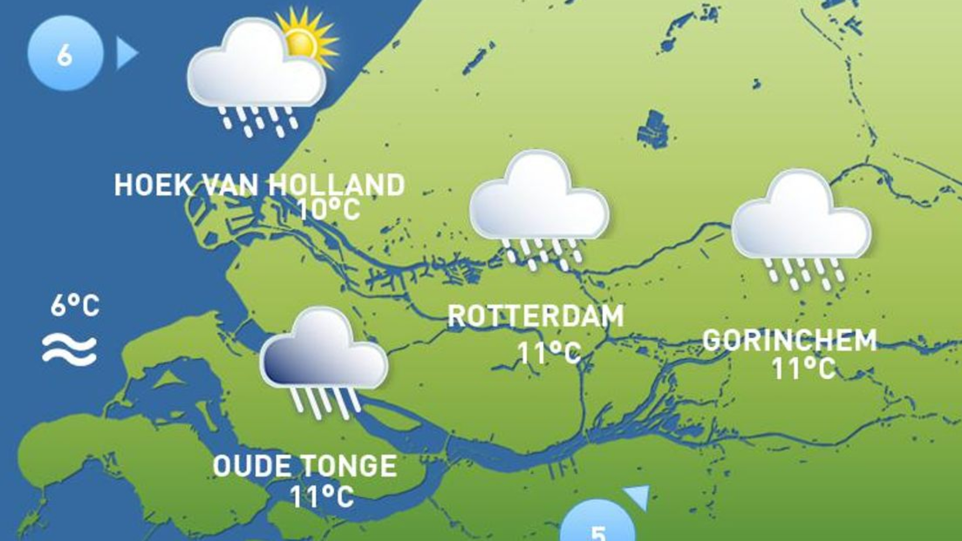 De weerkaart van 28 februari