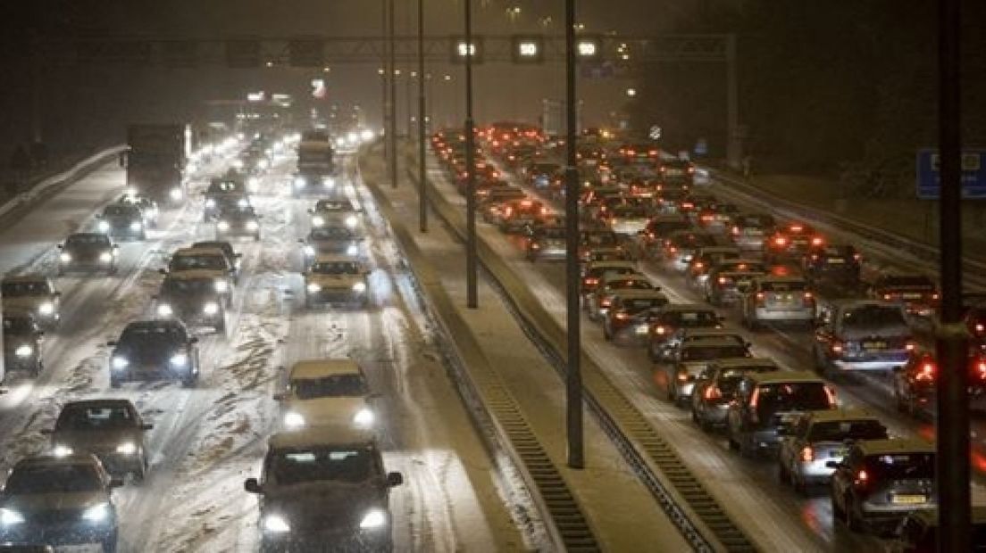 Extreme avondspits door winterweer