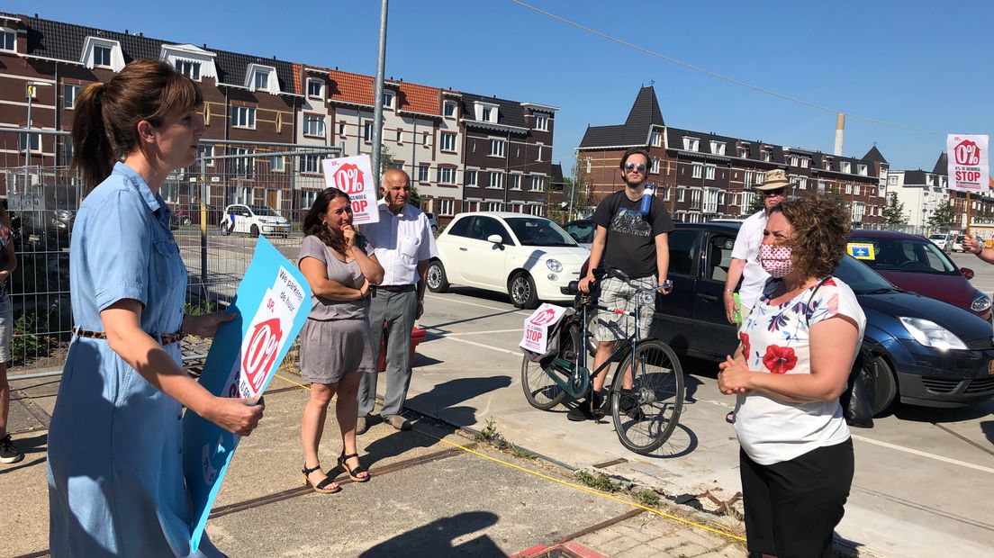 Actie tegen huurverhoging trekt nog geen 20 belangstellenden.