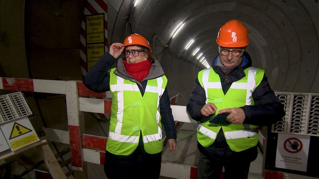 Lidy en Huub mochten in de Corbulotunnel kijken