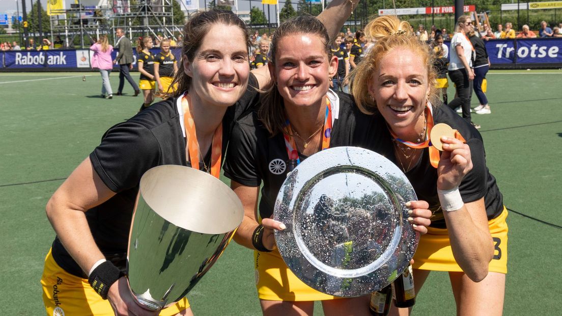 Margot van Geffen (r) werd afgelopen seizoen opnieuw kampioen met Den Bosch