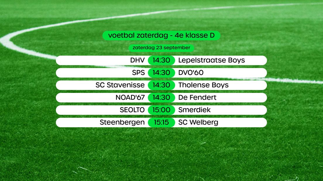 voetbal 4e klasse D zaterdag