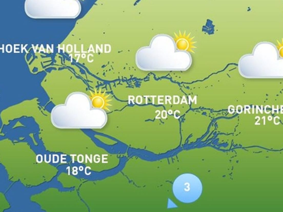 De weerkaart van vrijdag 2 juni.