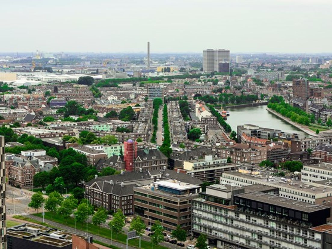 Rotterdam vanaf de Euromast.