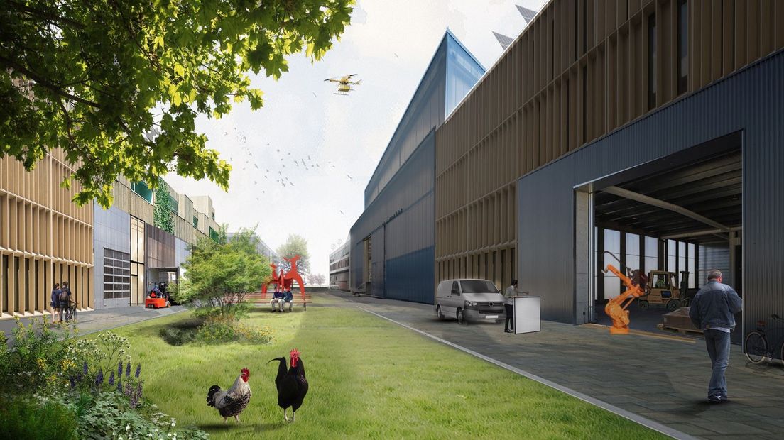 In het nieuwe gebied voor bedrijven moet ook veel groen komen | Afbeelding: gemeente Den Haag