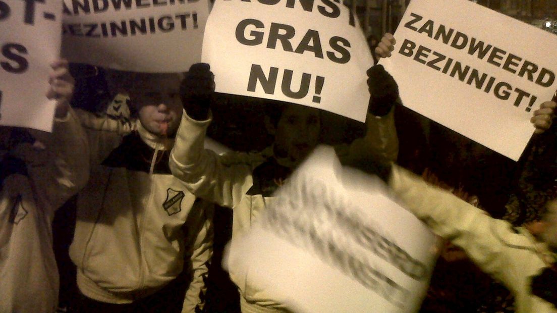 Protest tegen besluit sportpark Zandweerd