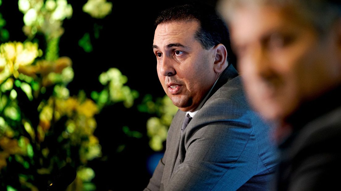 Mohammed Hamdi tijdens de presentatie van Ruud Brood