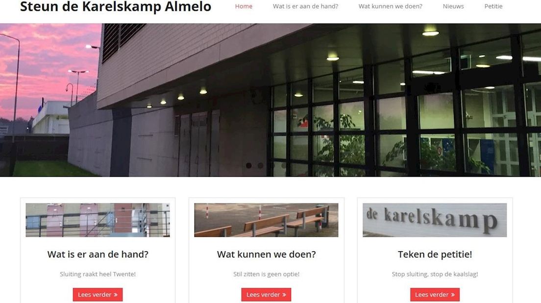 www.steundekarelskamp.nl website met petitie tegen sluiting