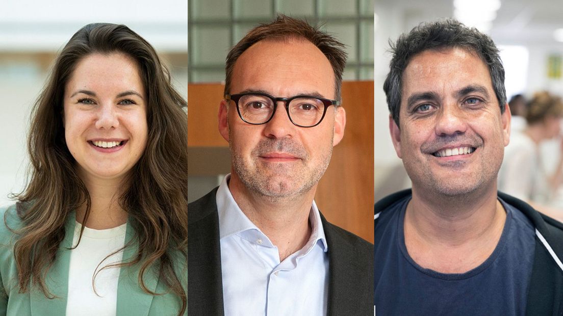 v.l.n.r. Hinke de Groot (CDA), Maarten Brakema en Lex de Jonge