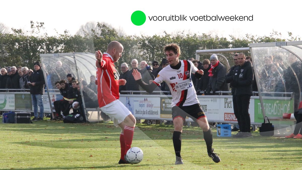 Deze wedstrijden worden vanmiddag en morgen gespeeld in het amateurvoetbal
