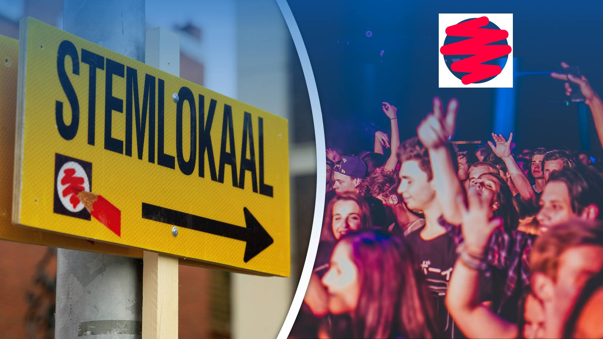 Bij dit stemlokaal wordt gefeest.