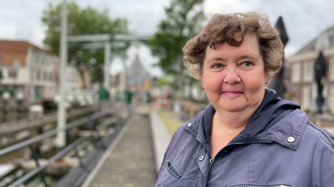 Conny bij de sluisjes bij de Vliet