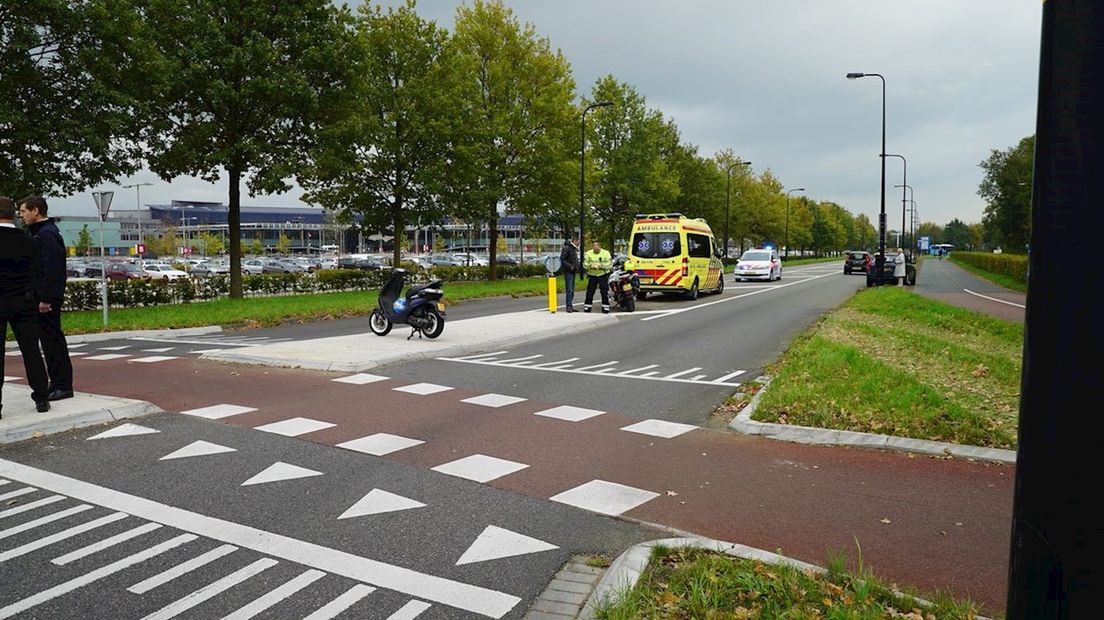 De fietser was onderweg naar het ziekenhuis