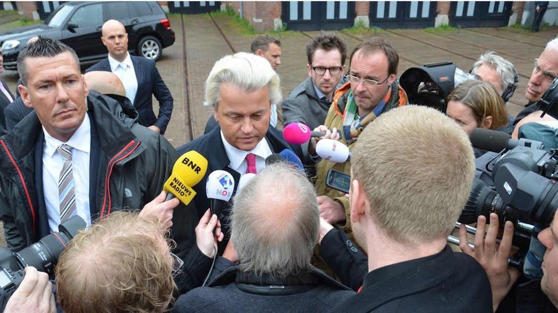 Geert Wilders in Schilderswijk (archief)