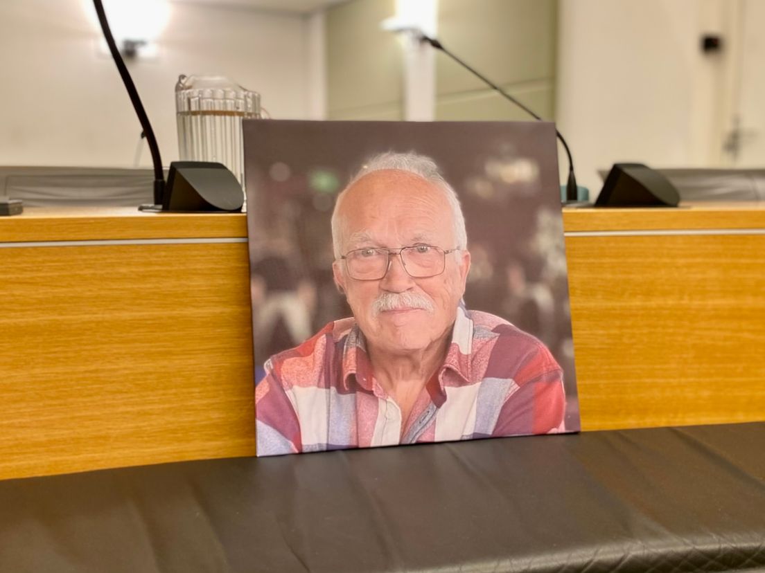In de rechtszaal stond een foto van Jaap, één van de twee slachtoffers.
