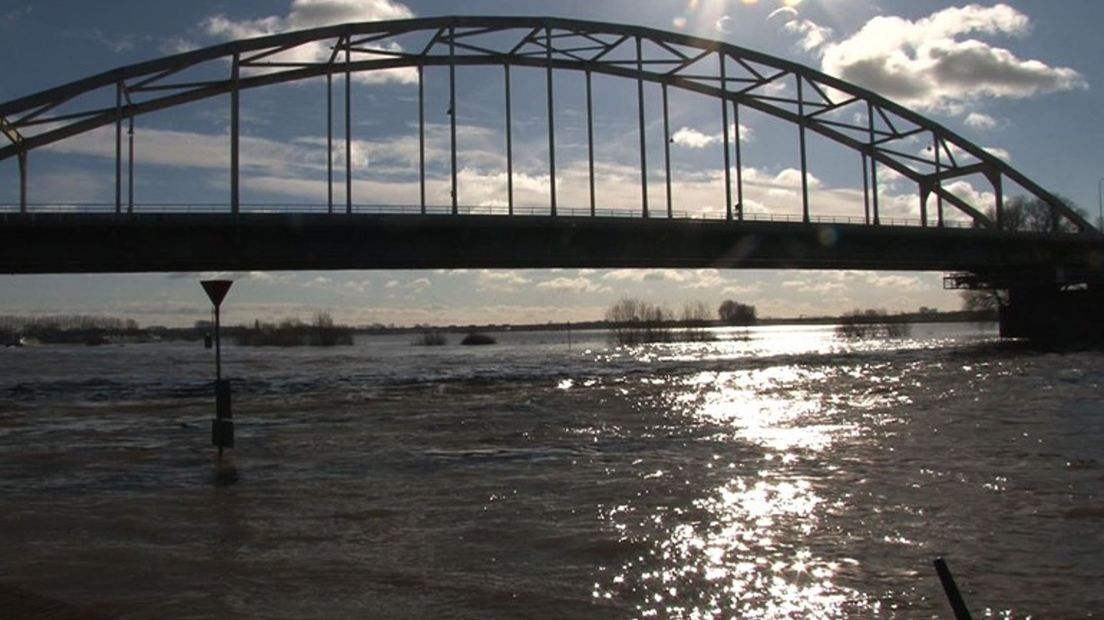 Hoogwater in IJssel op komst